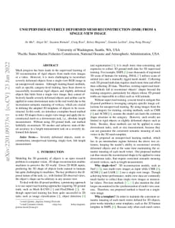 Unsupervised Severely Deformed Mesh Reconstruction (DMR) from a
  Single-View Image
