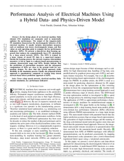 Performance Analysis of Electrical Machines Using a Hybrid Data- and
  Physics-Driven Model