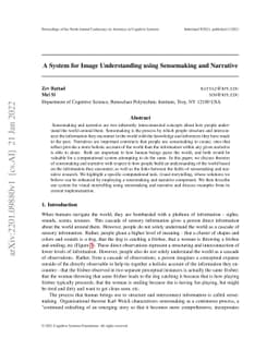 A System for Image Understanding using Sensemaking and Narrative