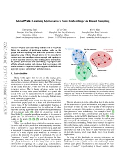 GlobalWalk: Learning Global-aware Node Embeddings via Biased Sampling