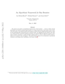 An Algorithmic Framework for Bias Bounties