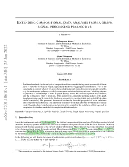 Extending compositional data analysis from a graph signal processing
  perspective