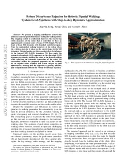 Robust Disturbance Rejection for Robotic Bipedal Walking:
  System-Level-Synthesis with Step-to-step Dynamics Approximation