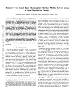 Behavior Tree-Based Task Planning for Multiple Mobile Robots using a
  Data Distribution Service