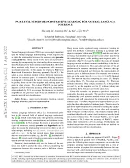 Pair-Level Supervised Contrastive Learning for Natural Language
  Inference