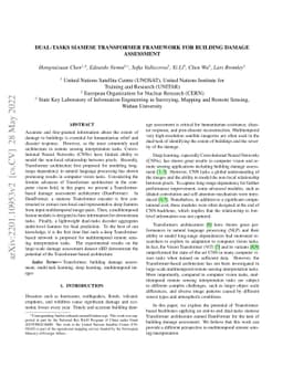 Dual-Tasks Siamese Transformer Framework for Building Damage Assessment