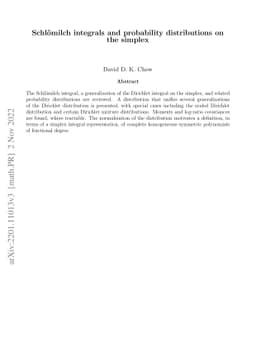 Schlömilch integrals and probability distributions on the simplex