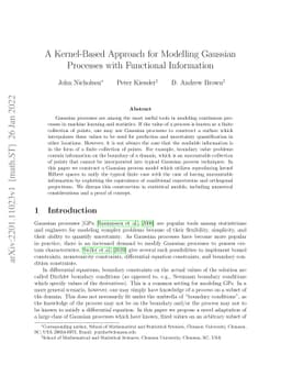 A Kernel-Based Approach for Modelling Gaussian Processes with Functional
  Information