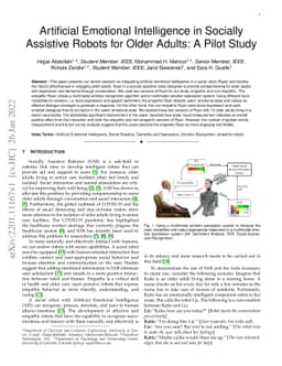 Artificial Emotional Intelligence in Socially Assistive Robots for Older
  Adults: A Pilot Study