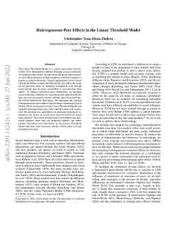 Heterogeneous Peer Effects in the Linear Threshold Model