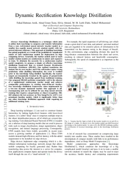 Dynamic Rectification Knowledge Distillation