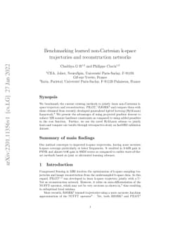 Benchmarking learned non-Cartesian k-space trajectories and
  reconstruction networks