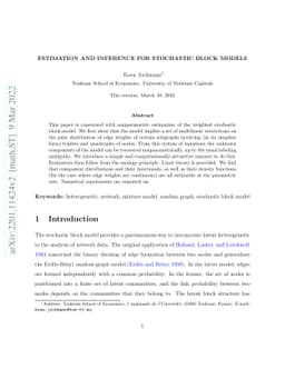 Estimation and inference for stochastic blockmodels