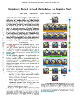 Surprisingly Robust In-Hand Manipulation: An Empirical Study