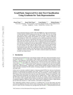 Grad2Task: Improved Few-shot Text Classification Using Gradients for
  Task Representation