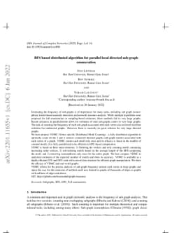 BFS based distributed algorithm for parallel local directed sub-graph
  enumeration