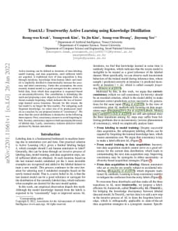 TrustAL: Trustworthy Active Learning using Knowledge Distillation
