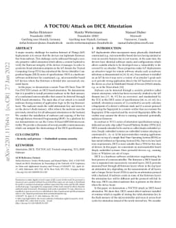 A TOCTOU Attack on DICE Attestation