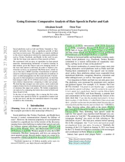 Going Extreme: Comparative Analysis of Hate Speech in Parler and Gab