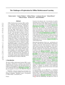 The Challenges of Exploration for Offline Reinforcement Learning
