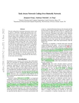 Task-Aware Network Coding Over Butterfly Network