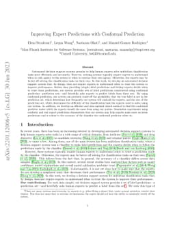 Improving Expert Predictions with Conformal Prediction