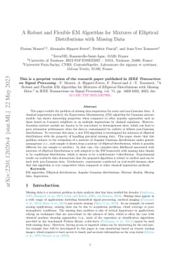 A Robust and Flexible EM Algorithm for Mixtures of Elliptical
  Distributions with Missing Data