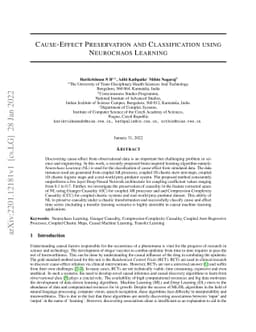 Cause-Effect Preservation and Classification using Neurochaos Learning