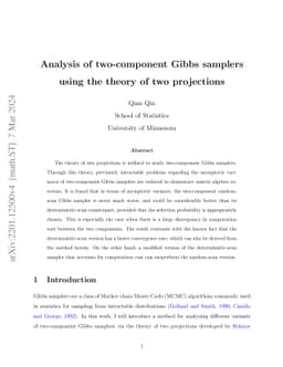 Analysis of two-component Gibbs samplers using the theory of two
  projections