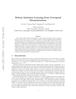 Robust Imitation Learning from Corrupted Demonstrations