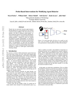 Probe-Based Interventions for Modifying Agent Behavior