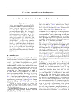 Nyström Kernel Mean Embeddings