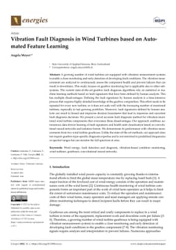 Vibration Fault Diagnosis in Wind Turbines based on Automated Feature
  Learning