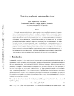 Sketching stochastic valuation functions