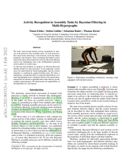 Activity Recognition in Assembly Tasks by Bayesian Filtering in
  Multi-Hypergraphs