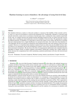 Machine learning to assess relatedness: the advantage of using
  firm-level data