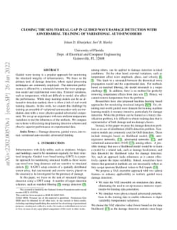 Closing the sim-to-real gap in guided wave damage detection with
  adversarial training of variational auto-encoders