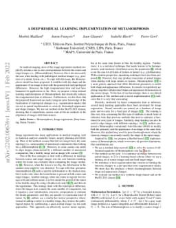 A deep residual learning implementation of Metamorphosis