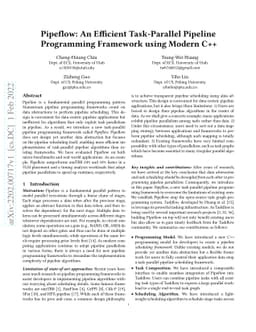 Pipeflow: An Efficient Task-Parallel Pipeline Programming Framework
  using Modern C++