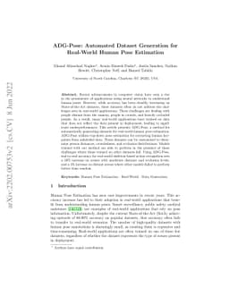 ADG-Pose: Automated Dataset Generation for Real-World Human Pose
  Estimation