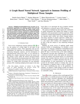 A Graph Based Neural Network Approach to Immune Profiling of Multiplexed
  Tissue Samples