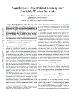Asynchronous Decentralized Learning over Unreliable Wireless Networks