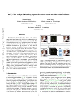 An Eye for an Eye: Defending against Gradient-based Attacks with
  Gradients