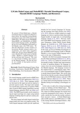 L3Cube-MahaCorpus and MahaBERT: Marathi Monolingual Corpus, Marathi BERT
  Language Models, and Resources