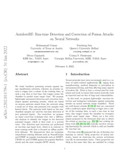 AntidoteRT: Run-time Detection and Correction of Poison Attacks on
  Neural Networks