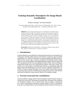 Training Semantic Descriptors for Image-Based Localization