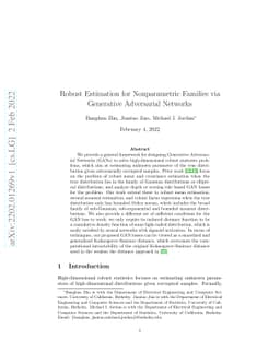 Robust Estimation for Nonparametric Families via Generative Adversarial
  Networks