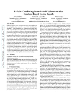 ExPoSe: Combining State-Based Exploration with Gradient-Based Online
  Search