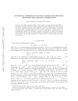 Statistical inference in factor analysis for diffusion processes from
  discrete observations