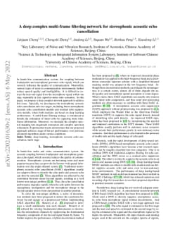A deep complex multi-frame filtering network for stereophonic acoustic
  echo cancellation